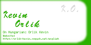 kevin orlik business card